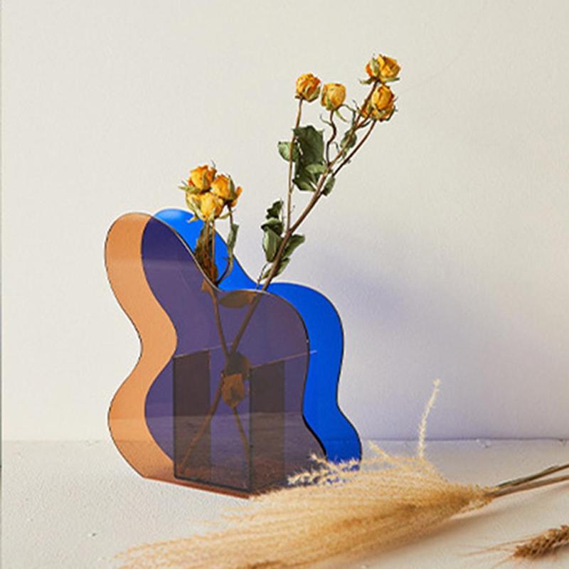 卓上アクリル花瓶プランター水耕植物の装飾卓上デスクトップ装飾花瓶結婚式誕生日装飾ギフト