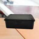 トランク型ツールボックス収納コンテナ ヴィンテージスタイルデスクトップ 蓋ホルダー付き メカニックツール用キースタンプ付きメタル収納ボックス