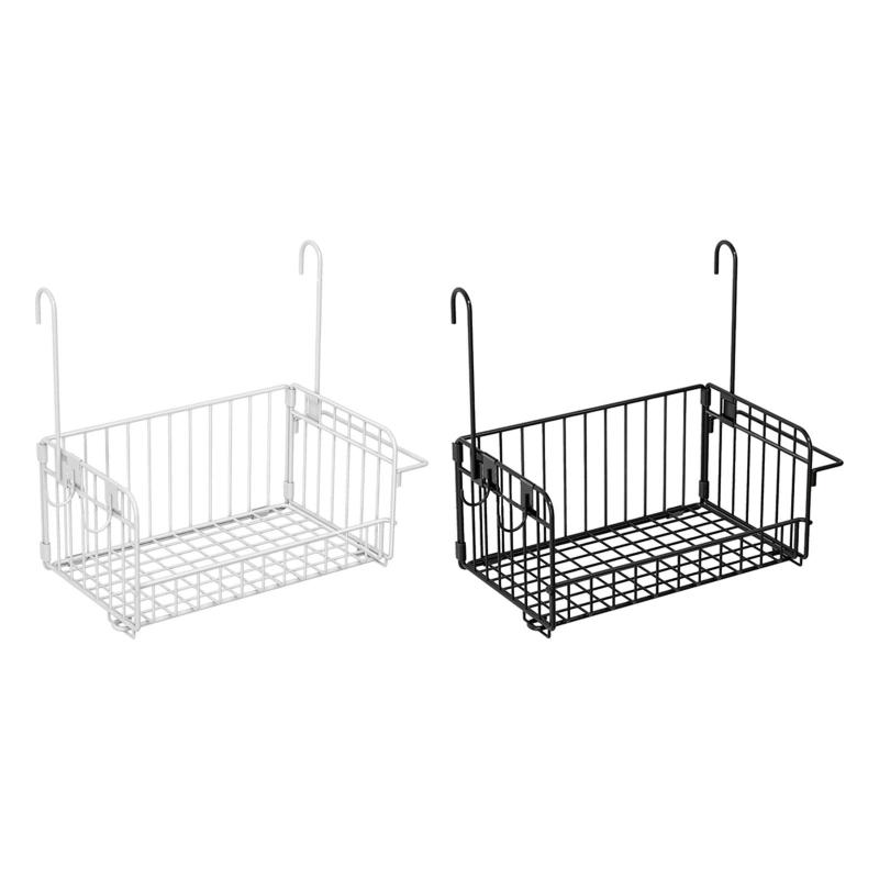 RV用のフック付きの金属吊りバスケット多機能オーガナイザーグリッドストレージバスケット