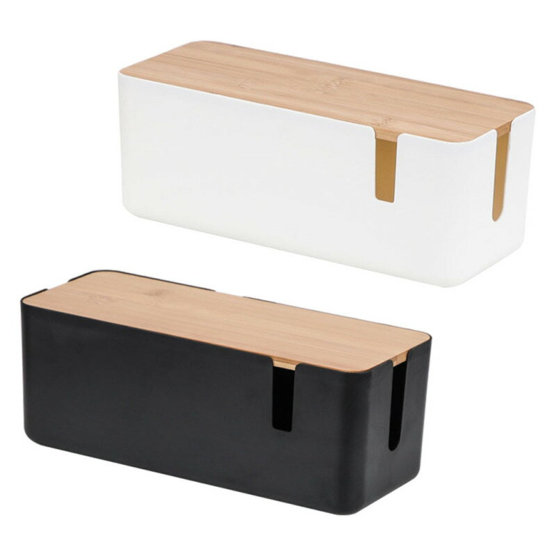 電源タップハイダーケーブル管理ボックスコードオーガナイザーデスク用の緩いワイヤーを隠すUSBハブ