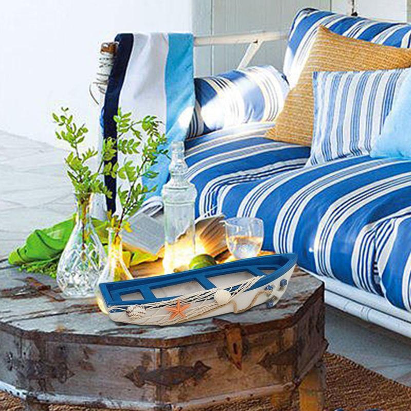 木製ボートの装飾品リビングルームの装飾本棚デスクトップホーム像アートハウスクリスマスギフトモデル..