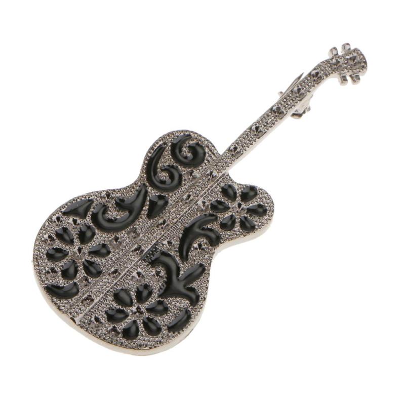 ギター型ブローチメンズレディースレトロフラワーブローチピンギフト