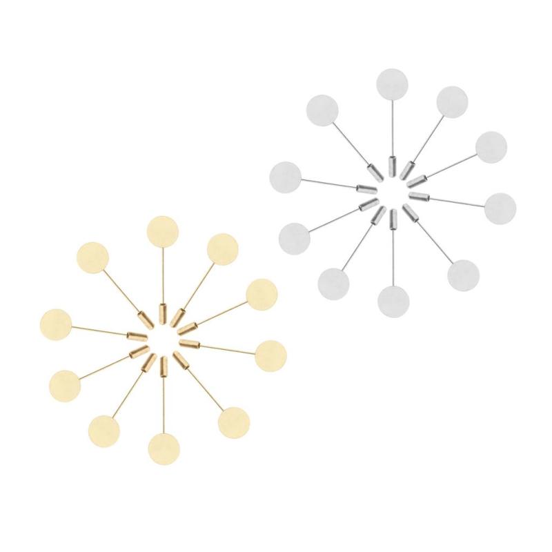 20ピース ハットピン 皿付 金色 銀色 全2色 各10ピース ピン バッジ 材料 手芸 手芸用品 パーツ