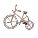 ラインストーンブローチ自転車ブローチ合金自転車ブローチピンラペルピンギフト用記念日パーティーアスリート自転車愛好家