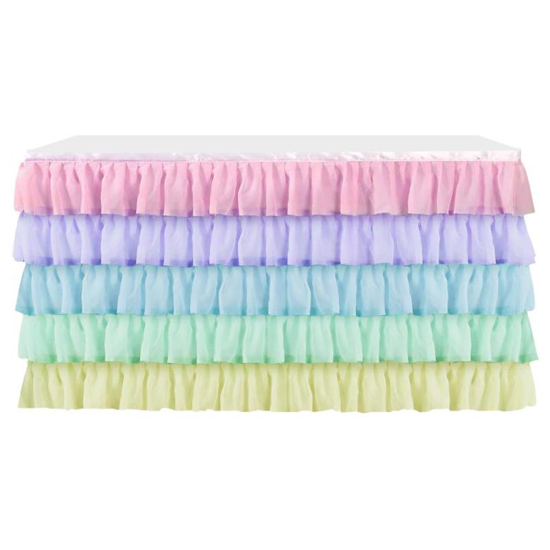 テーブル スカート.チュール テーブル スカート テーブル クロス ベビー シャワー.誕生日パーティーの..