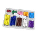 モンテッソーリ チェッカーボード ビーズ 1-10 数字認識玩具 実践能力ギフト 3-6歳の子供向け早期学習玩具