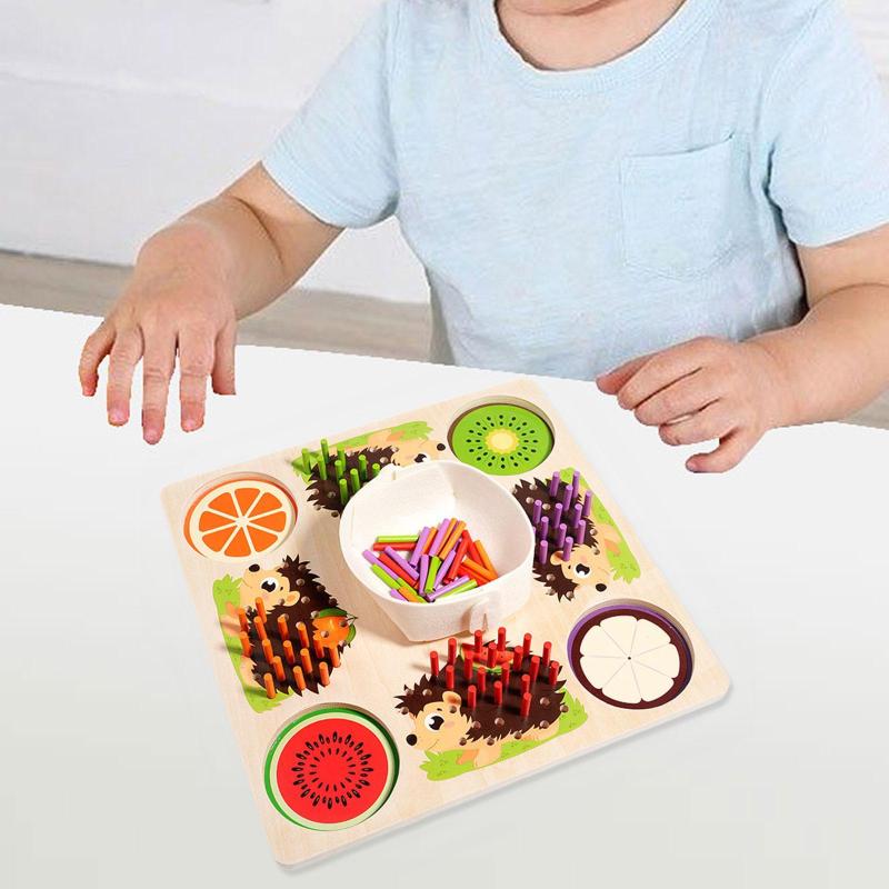 色分けおもちゃ 手と目の協調性 幼児教育 木製ボードゲーム