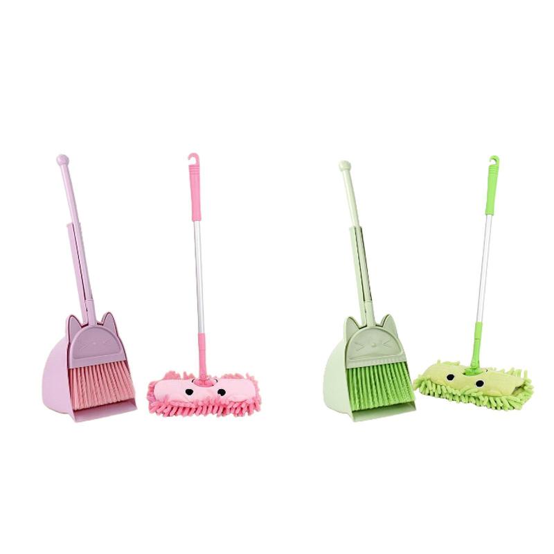 子供用ミニほうきとちりとりモップセット 小さな家事ヘルパー 子供用家事掃除ツール 3-6歳向け