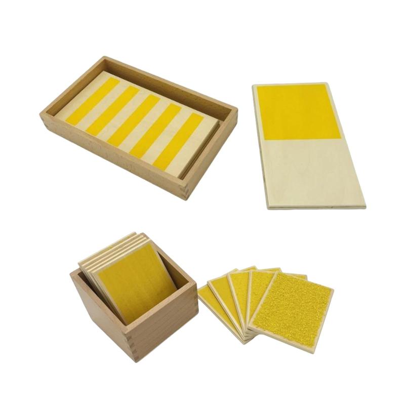 木製タッチボード感覚玩具触覚ボード多目的ジグソー玩具モンテッソーリタッチタブレット幼稚園幼児向け