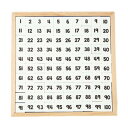 数学学習 1-100 数字ボード 木製数字カウントトレイ 1から100までの連続数字 幼稚園児向け