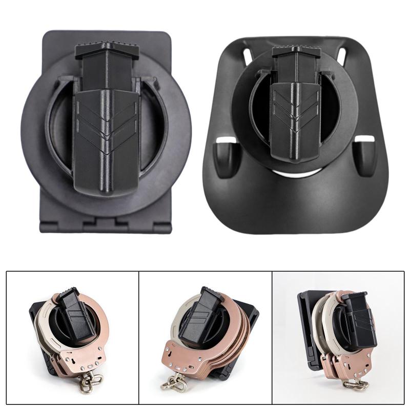 手錠カバー 手錠ホルスター ベルトクリップ クイックリリース 高耐久 保護写真小道具 法執行機関 手錠ホルダー ハイキングハンティング用