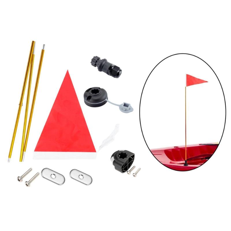 カヤックセーフフラッグマウントキット安定したベース折りたたみ式フラグポールボートシグナルフラグ