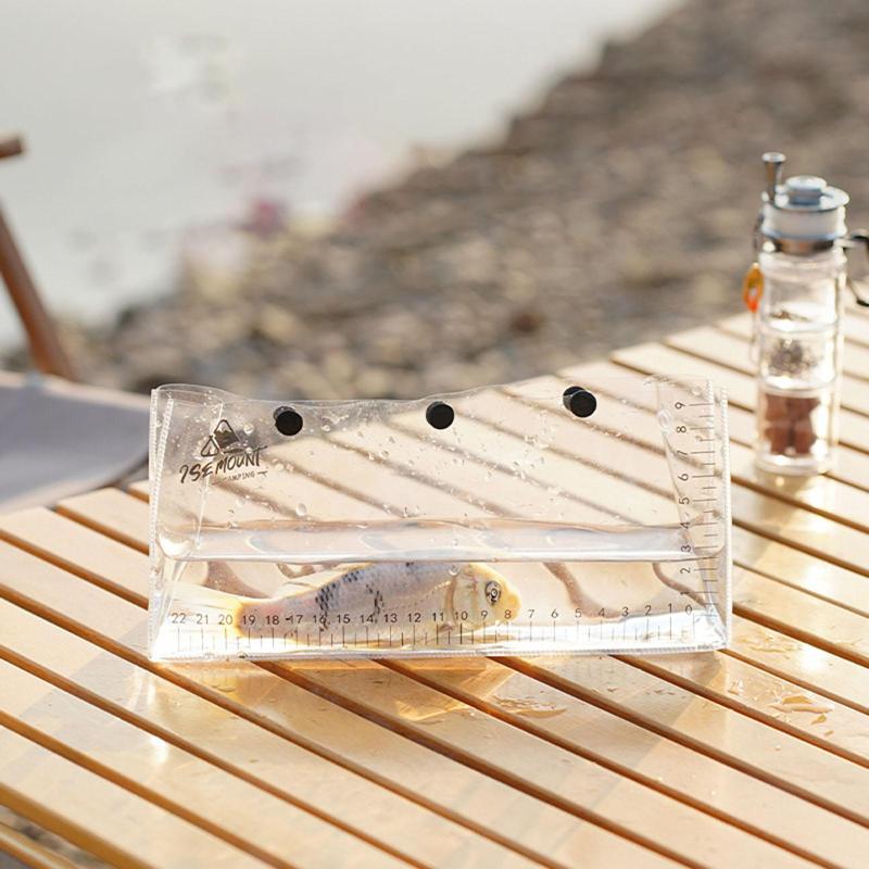 魚観察用バッグ 魚の繁殖容器 PVC製 透明な釣り用アクセサリー 折りたたみ式