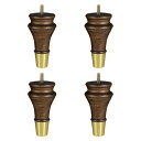 4ピース/個木製家具のためのベッドルーム用の古典的な交換用の脚(3)