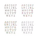 26x ラインストーンレターパッチ アルファベットパッチ A-Z 英字パッチ Tシャツ用