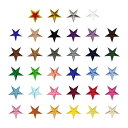 34x スター刺繍パッチステッカー T 用アイロン接着パッチ
