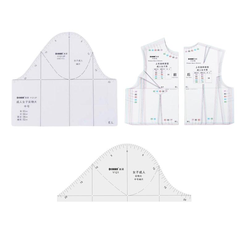 女性のための1:1ファッションデザインルーラーブラウス布デザイン学校学術描画テ衣服プロトタイプ縫製ルーラーモデル