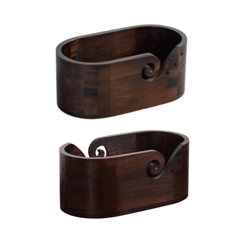 木製糸ボウル 編み物ボウル 再利用可能なポータブル糸ホルダー 糸オーガナイザー 編み物用 姉妹 編み物..