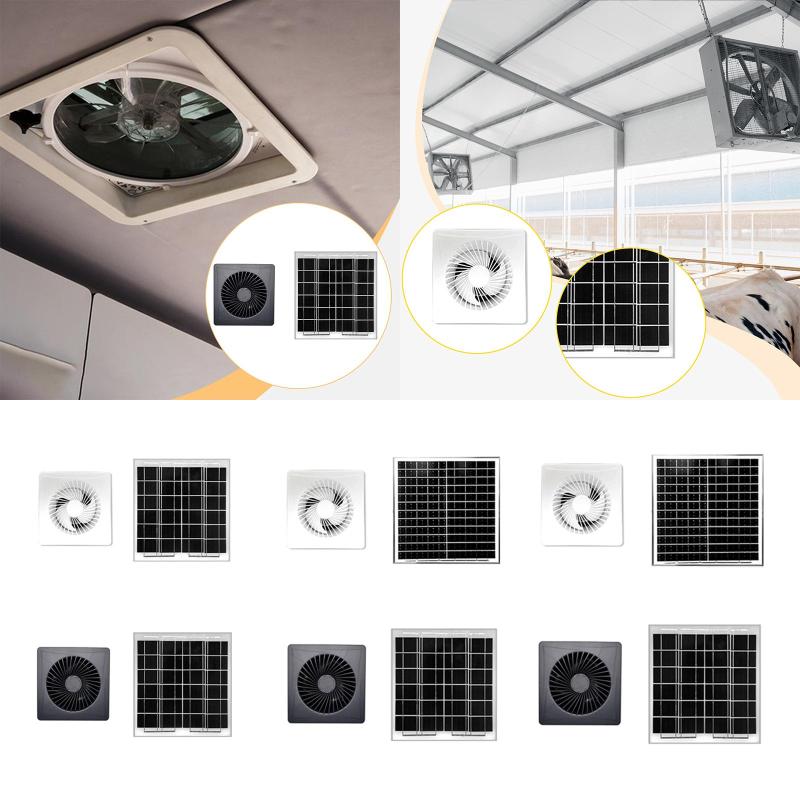 ソーラー排気ファン 12V 静音動作 頑丈 環境に優しい 使いやすいアクセサリー 温室鶏小屋用屋根換気フ..