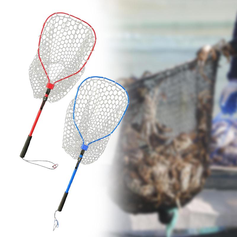 Other - 釣り用メッシュネット 釣りネット 釣りツール 滑り止めグリップ ハンドネット 折りたたみ式ランディングネット ミノー トラウト サーモン エビ トンボ用
