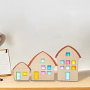 3ピースウッドハウスブロック4〜8歳の子供向けのビルディングブロック