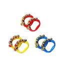 2ピース/個ミニパーカッションタンバリンハンドベルパーティー用品ノイズメーカーハンドタンバリンベル幼稚園の慈善