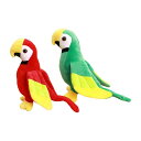 かわいいオウムのぬいぐるみ 柔らかい鳥のおもちゃ 本物そっくりのコンゴウインコのぬいぐるみ 寝室用 誕生日 リビングルーム パーティーの記念品