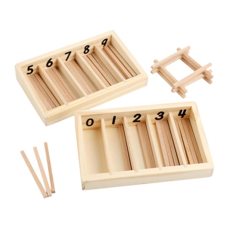 木製スピンドルボックス教材 学習トレーニング玩具 幼稚園向け算数玩具