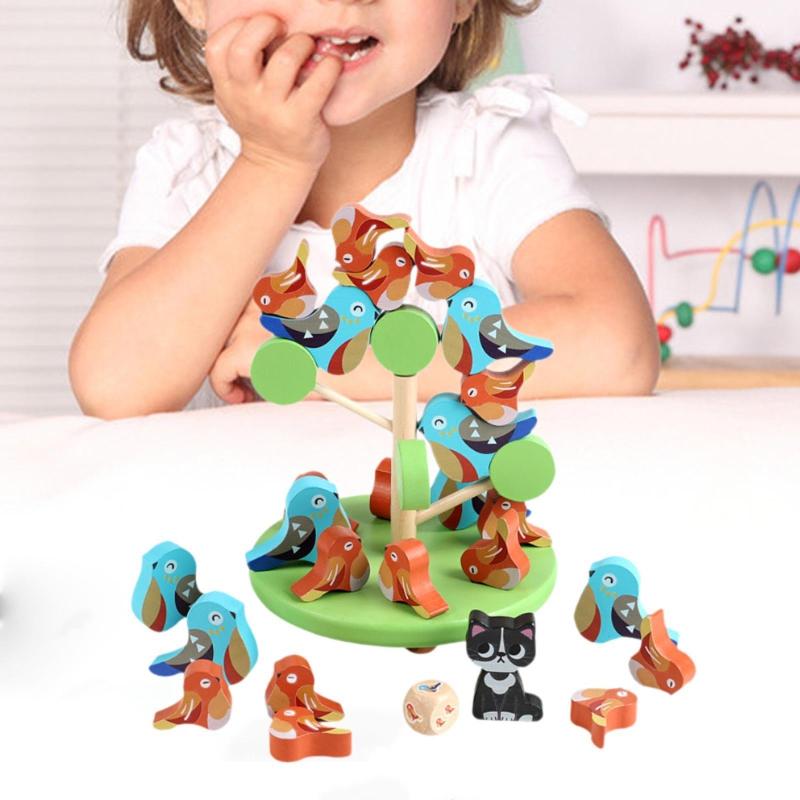 家族で楽しめるアクティビティと学習のための鳥のバランスゲーム