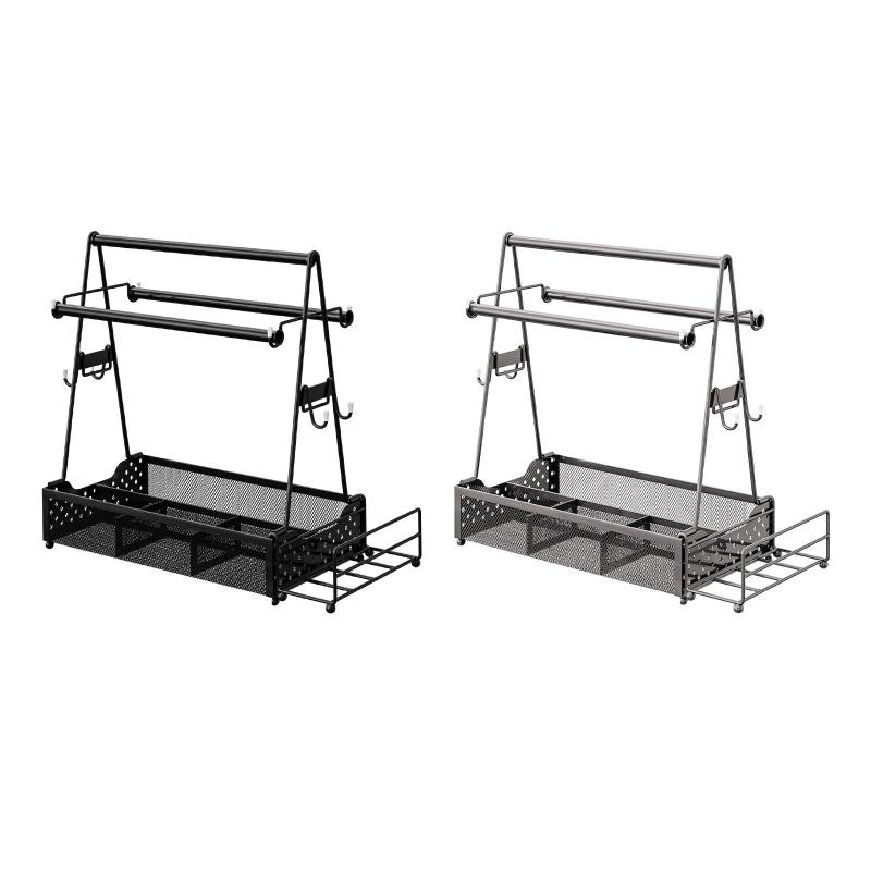 グリル調味料オーガナイザー バーベキューピクニック用具ラック ポータブル 多目的 取り外し可能な用具..