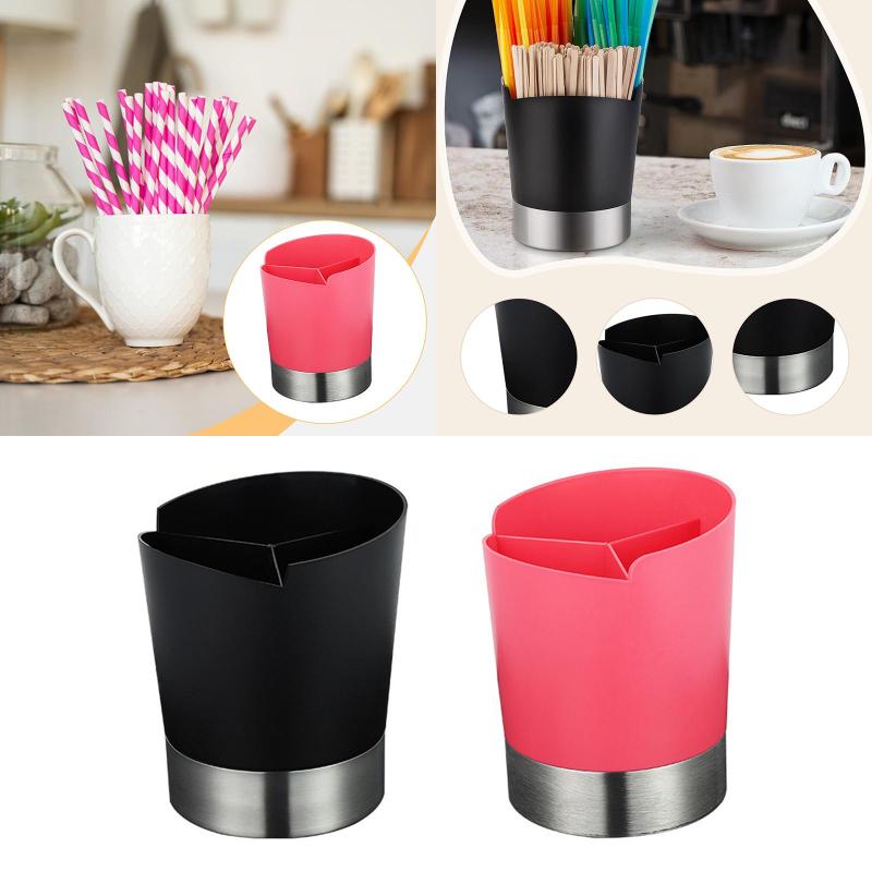 カウンタートップコーヒーマドラー用ストローホルダー ステンレススチールベース ギフト キッチン用品..