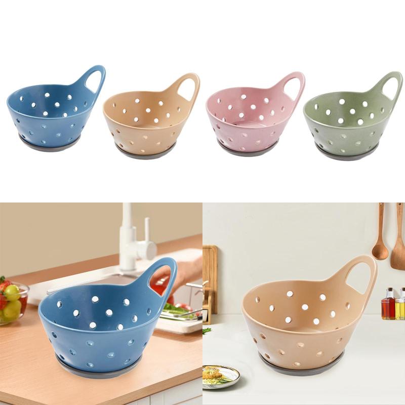 フルーツボウル フルーツストレーナー 自動排水 多目的水切り 排水ボウル 果物 野菜 キッチンカウンタ..