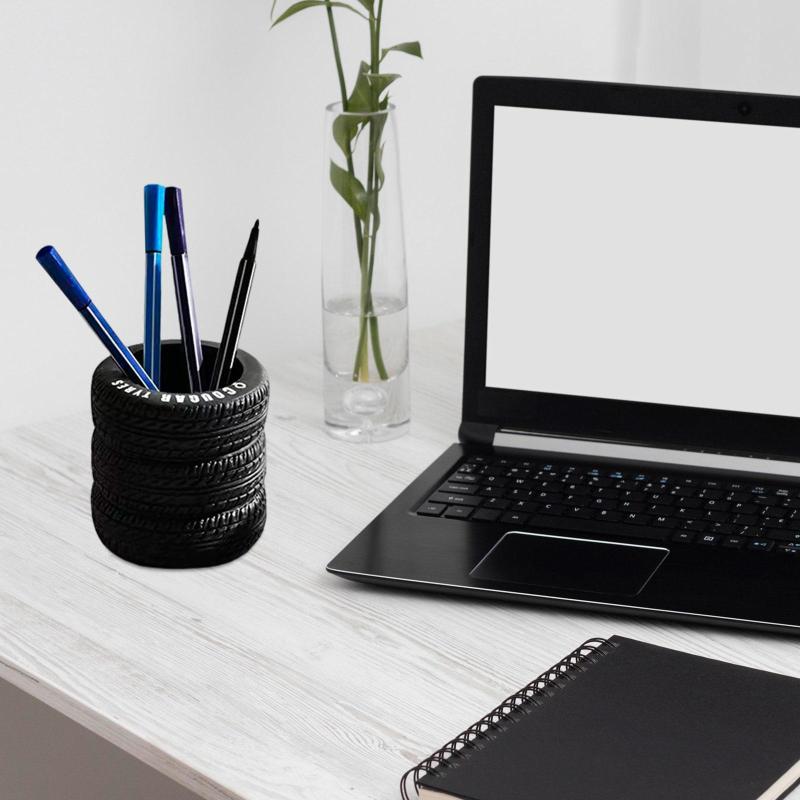 ベッドルームドレッサーオフィスのためのホイール型ペンホルダー理想的なギフトペンオーガナイザー