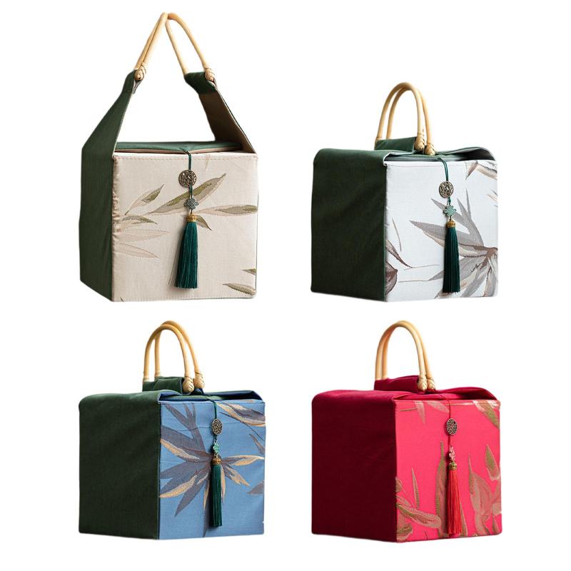 手持ちギフトボックス 記念品ボックス ギフト梱包バスケット デコレーション ビスケットギフトボックス キャンディーボックス 記念日フェスティバル用 セラミックジ...