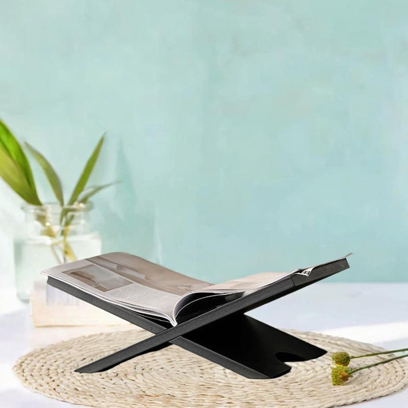 木製ブックスタンド X字型読書ホルダー レシピ写真ディスプレイ雑誌用