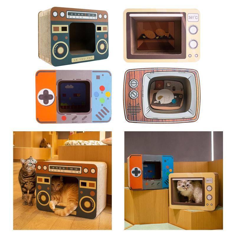 子猫の床の家具の居間の車の猫のソファの犬のための波形ののプレイハウスのテントのキャットニップ