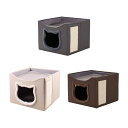 屋内猫用の猫ベッドコンドミニアム折りたたみ式洗える洗える家具マルチスモールペットの夏ののためのスクラッチパッドの隠れ家