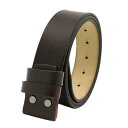 2Xレザーベルトベルトストラップ1.5 インイン(38mm)ワイドベルトバックルなしコーヒー