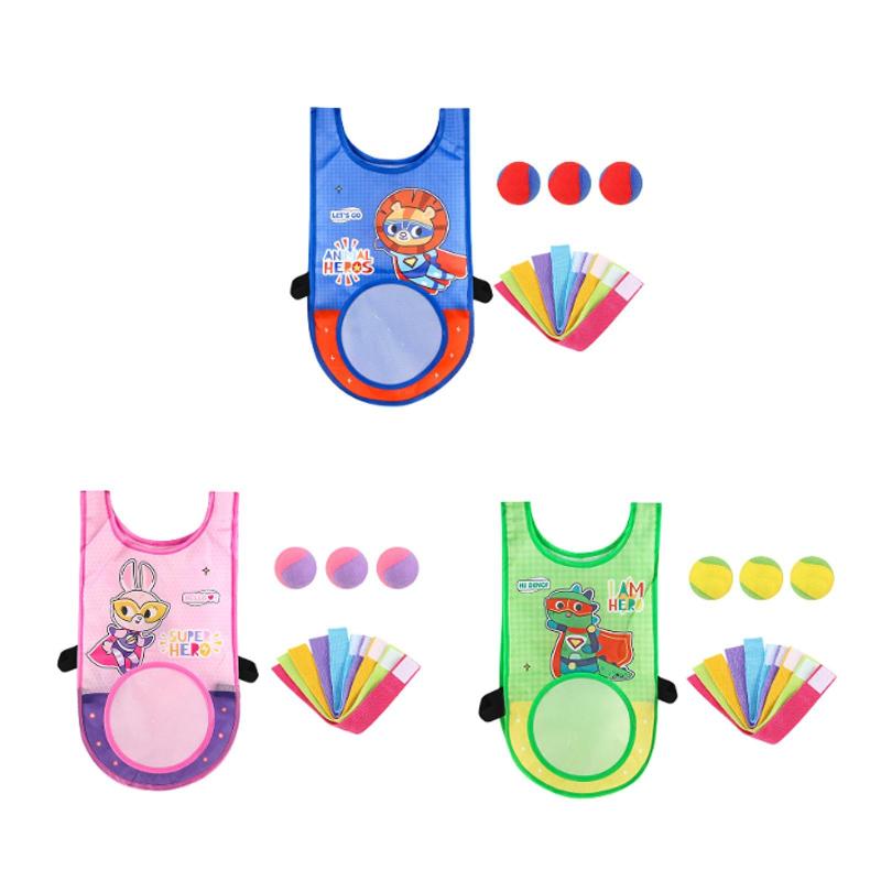 ドッジボールゲーム3スティッキーボールおもちゃキッズアウトドアスポーツストイ5リボンインタラクティブドッジボールベストセット屋内屋外のトスゲーム