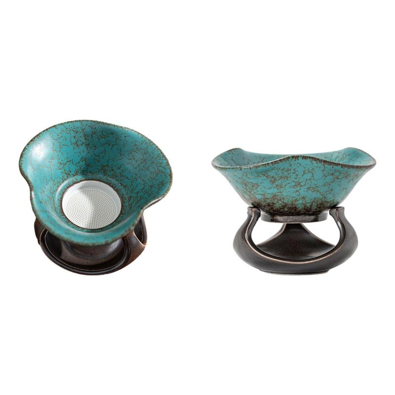 ティーストレイナー注入剤シフターチャイニーズトラディショナルスクリーンザランドティーハウスデスク..