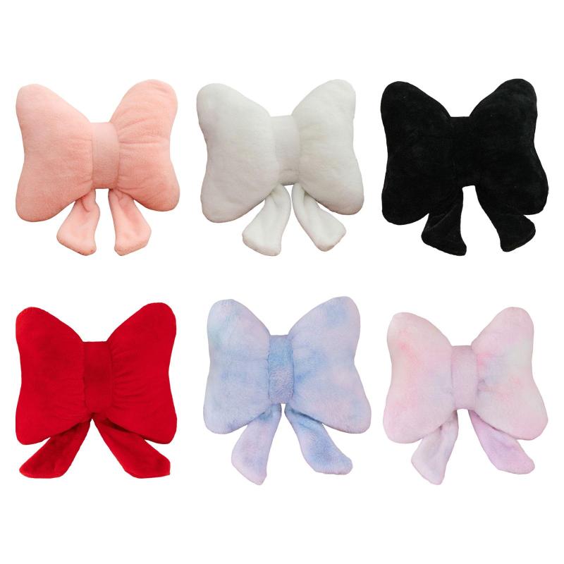 かわいいリボン枕 車内用 愛らしいモダンな背もたれサポート 背もたれクッション 勉強部屋 車 寝室 装..