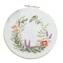 花刺繍キット スタンプ伝統的なクロスステッチ フープフロスキット