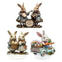 2Dフラットイースターバニーアクリルサイン装飾プラークイースターデコレーションオフィスベッドルームリビングルームのためのテーブルトップデコレーション