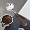 51mm コーヒー底なしフィルターホルダー ファインメッシュコーヒーバスケット付き EC680 EC685 交換用フィルターバスケット , 黒