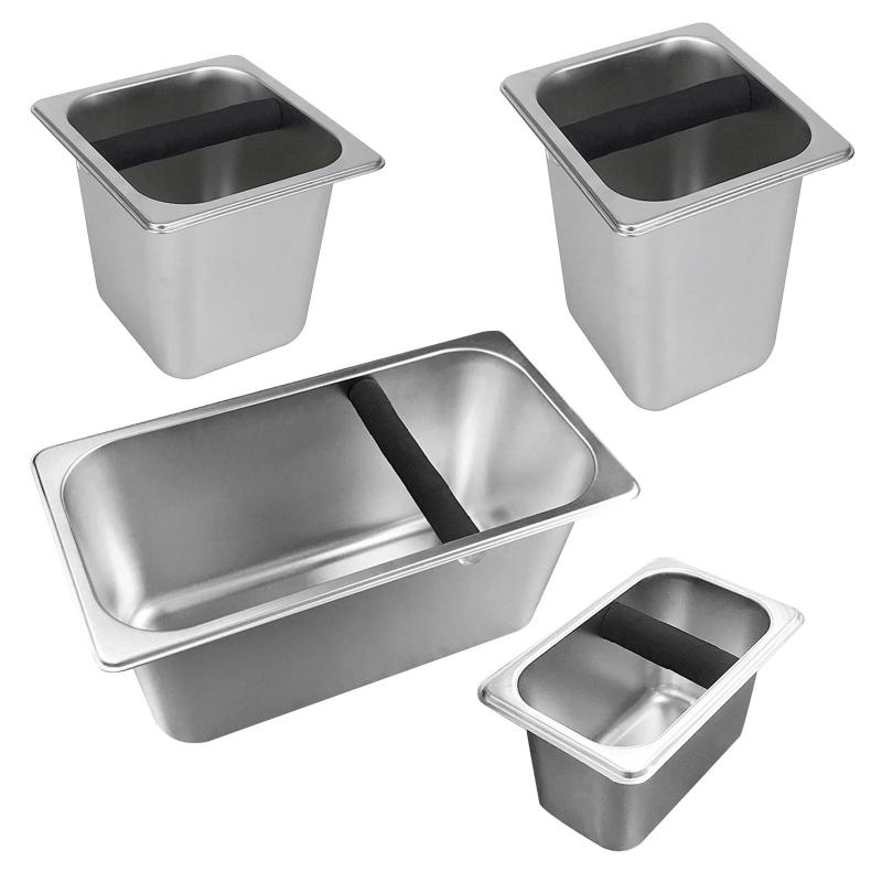 .キッチン.カフェショップ.食堂用のゴムバー付きステンレス鋼エスプレッソノックボックス