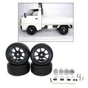WPL D12 1/10 RC カー 1:10 RC トラック スペアパーツ用 RC カー タイヤ 4 本 , 8ジョータイヤ