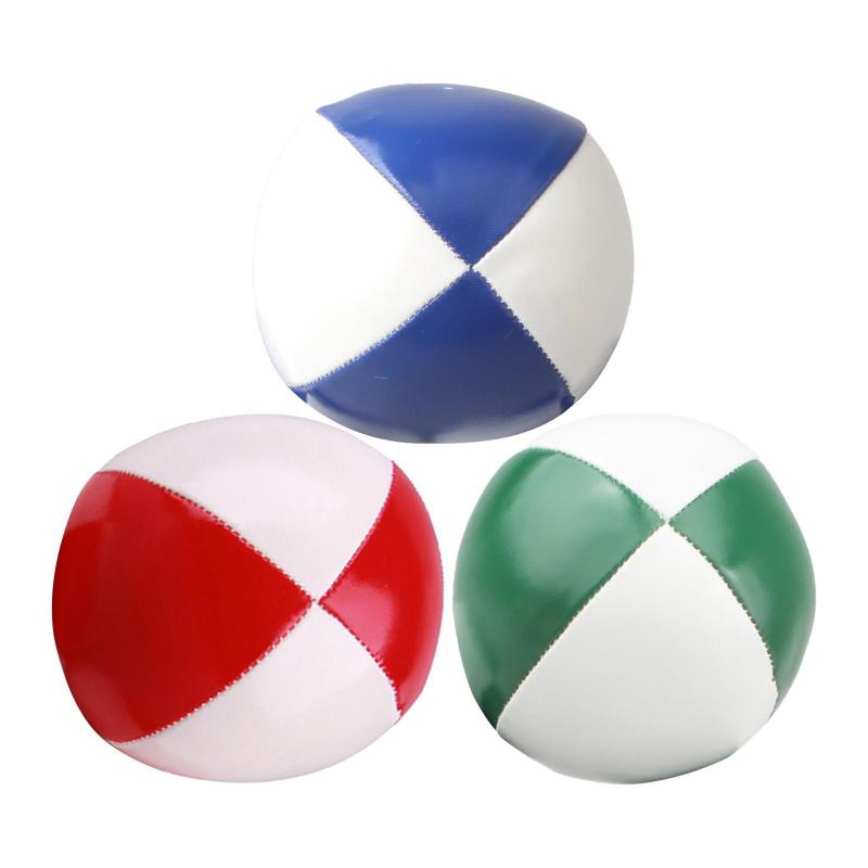 すまいる・きゃりあの3 個のジャグルボール トスボール 面白いカラーマッチ PU レザー メッシュバッグ付き ジャグラーボール 公園アクティビティ エンターテイメント 裏庭用｜アングル3