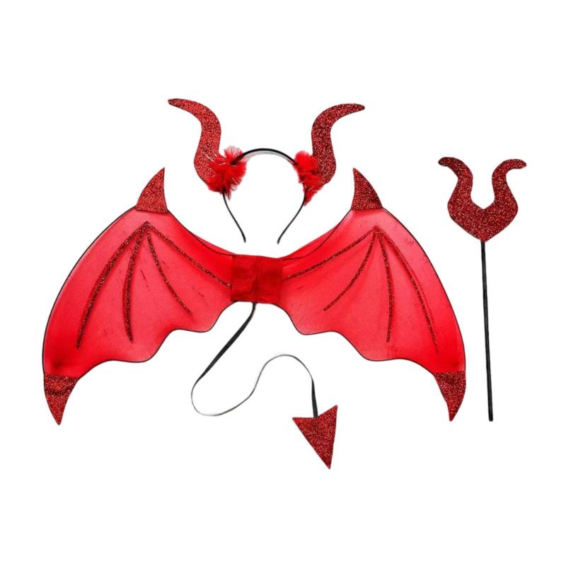 悪魔のハロウィンコスチューム3点セット.仮面舞踏会.パーティー用コスチューム.