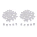 2x 50個 ブランク ホワイト 14mm 正方形 D6 ダイキューブ ボード用