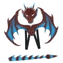 キッズドラゴンコスチュームコスプレドラゴンおもちゃドレスアップハロウィンコスチューム恐竜テールマスクウィングセット用ナイトクラブ子供ホリデーファンシードレス